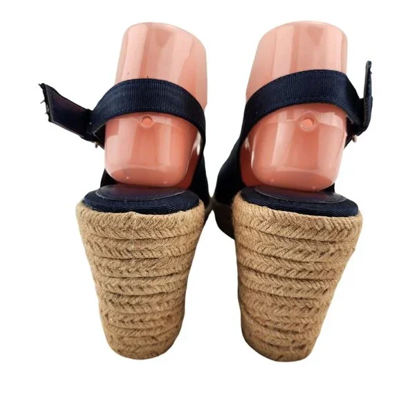 Naturalizer Womens Size 9.5 Bettina Peep-Toe Slingback Wedge Espadrille 228 - Picture 6 of 10